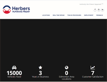 Tablet Screenshot of herbersautobody.com